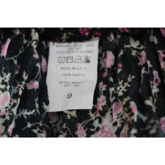 Vtg 90s Y2k Mini Skirt Floral Print by Spring Street Flouncy Belted Skater Ditzy - Picture 10 of 10